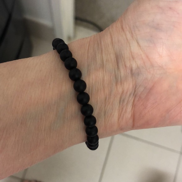 Turquoise and black spinel stretch bracelet, 7 in. Wrist. NWOT - Picture 4 of 9